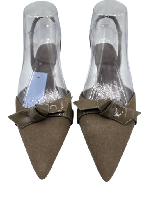 Alexandre Birman Shoe Size 37.5 Taupe Brown Leather Suede Pointed Toe Pumps Taupe Brown / 37.5