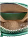 Loeffler Randall Green & White Leather Zip Close Woven Crossbody Strap Bag Green & White / Small