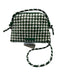 Loeffler Randall Green & White Leather Zip Close Woven Crossbody Strap Bag Green & White / Small