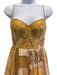 Zimmermann Size 0 Yellow & Brown Cotton Spaghetti Strap Floral Cupped Maxi Dress Yellow & Brown / 0
