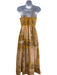 Zimmermann Size 0 Yellow & Brown Cotton Spaghetti Strap Floral Cupped Maxi Dress Yellow & Brown / 0