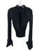 J. Crew by Buci Size XS Black Cotton Cable Knit Open Back turtle neck Sweater Black / XS