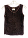 Fendi Size 36 Brown Polyamide Blend Sleeveless Fuzzy Glitter Tank Top Brown / 36