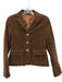 Theory Size 2 Brown Cotton Corduroy Tortoise Buttons Blazer Jacket Brown / 2