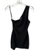Lovers + Friends Size XS Black Polyester Blend One Shoulder Gathered Side Dress Black / XS