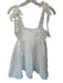 Amanda Uprichard Size XS White Polyester Tie Straps Grid Baby Doll Dress White / XS
