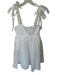 Amanda Uprichard Size XS White Polyester Tie Straps Grid Baby Doll Dress White / XS