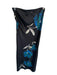 Misa Size S Black & Blue Polyester Strapless Flowers Side Zip Maxi Dress Black & Blue / S