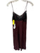 Zara Size S Maroon & Black Polyester Spaghetti Strap Lace Trim Maxi Dress Maroon & Black / S