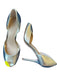 Veronica Beard Shoe Size 6.5 Gold Leather Stiletto Peep Toe Metallic Pumps Gold / 6.5