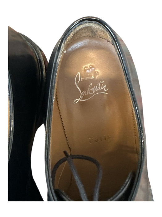 Louis Vuitton Shoe Size 41 Black Leather Lace Up Square Toe Men's Oxford 41