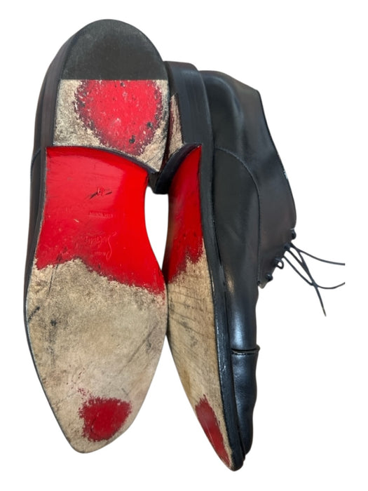 Louis Vuitton Shoe Size 41 Black Leather Lace Up Square Toe Men's Oxford 41