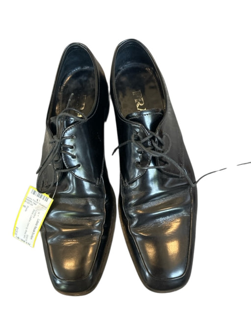 Prada Shoe Size 6 Black Leather Lace Up Men's Loafers Black / 6
