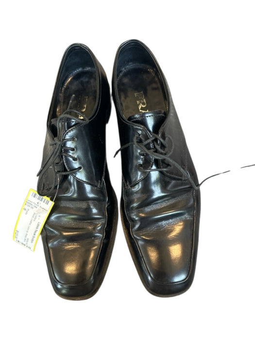 Prada Shoe Size 6 Black Leather Lace Up Men's Loafers Black / 6