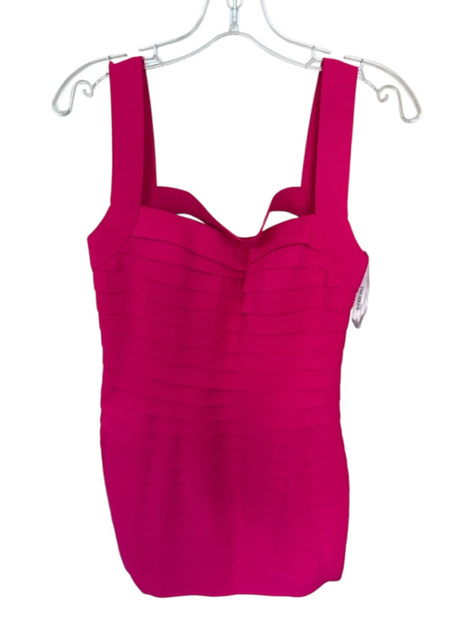 Sherri Hill Size 12 Fuchsia Sleeveless Bandage short Gown Fuchsia / 12