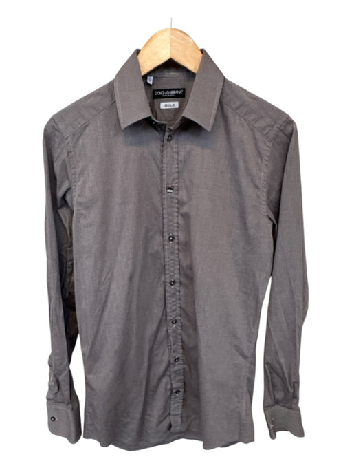 Dolce & Gabbana Size 15.5 Gray Cotton Button Down Men's Shirt 15.5