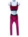 Tom Ford Size M/S Pink & Black Viscose Blend Velour Logo Band Legging Pant Set Pink & Black / M/S