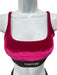 Tom Ford Size M/S Pink & Black Viscose Blend Velour Logo Band Legging Pant Set Pink & Black / M/S