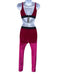Tom Ford Size M/S Pink & Black Viscose Blend Velour Logo Band Legging Pant Set Pink & Black / M/S