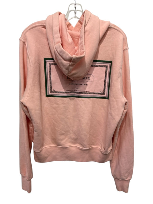 Amiri Size XS Light Pink Cotton Kangaroo Pocket Hood Graphic Print Sweatshirt Light Pink / XS