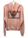 Amiri Size XS Light Pink Cotton Kangaroo Pocket Hood Graphic Print Sweatshirt Light Pink / XS