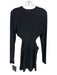 Norma Kamali Size M/38 Black Polyester Cut Out Long Sleeve Dress Black / M/38