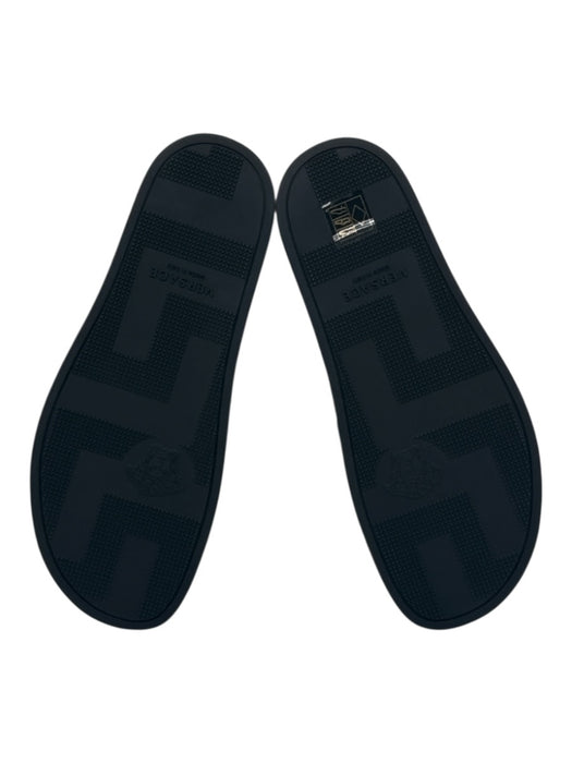 Versace Shoe Size 44 Black & Purple Rubber Abstract Slide Men's Shoes Black & Purple / 44