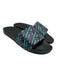 Versace Shoe Size 44 Black, Purple & Aqua Rubber Slide Shoes Black, Purple & Aqua / 44
