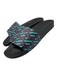 Versace Shoe Size 44 Black, Purple & Aqua Rubber Slide Shoes Black, Purple & Aqua / 44
