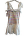 Love Shack Fancy Size Small White & Multi Cotton Blend Stretch Bodice Dress White & Multi / Small