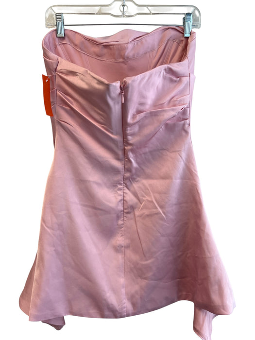 House of CB Size Medium Pink Polyester Back Zip Strapless Above knee Dress Pink / Medium