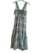 Roem Size Medium White, Purple & Green No Fabric Tag Sleeveless Side Zip Dress White, Purple & Green / Medium