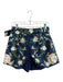 Farm Rio Size 25 Navy & Multi Cotton High Rise Belted Floral Print Shorts Navy & Multi / 25