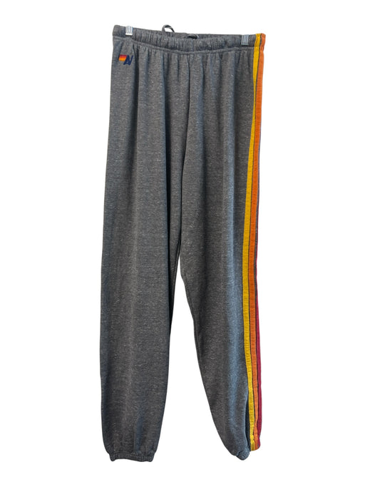 Aviator Nation Size L Gray Polyester Blend Interior Drawstring Patch Logo Pants Gray / L