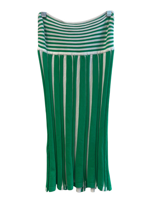 Amanda Uprichard Size XS Green Viscose & Polyester Empire Waist Striped Dress Green / XS