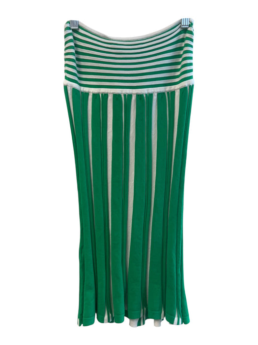 Amanda Uprichard Size XS Green Viscose & Polyester Empire Waist Striped Dress Green / XS
