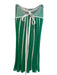 Amanda Uprichard Size XS Green Viscose & Polyester Empire Waist Striped Dress Green / XS