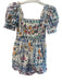 Farm Rio Size S White 100% Cotton Ruffled Puff Sleeves Cross Stitch Romper White / S