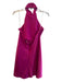 Lovers + Friends Size M Pink Polyester Satin Mock Neck Hidden Back Zipper Dress Pink / M