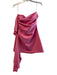Misha Size M Pink Polyester & Elastane Draped Ruffle Accent Side Zip Dress Pink / M