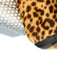Burberry Black Brown Leather & Calf Fur Top Handle Leopard Print 3 Pocket Bag Black Brown / M