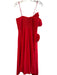 Farm Size Medium Red Cotton Blend Adjustable Spaghetti Straps Applique Dress Red / Medium