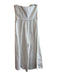 AMUR Size 8 White Cotton Strapless Wide Leg Side Zip Pin Tucks Jumpsuit White / 8