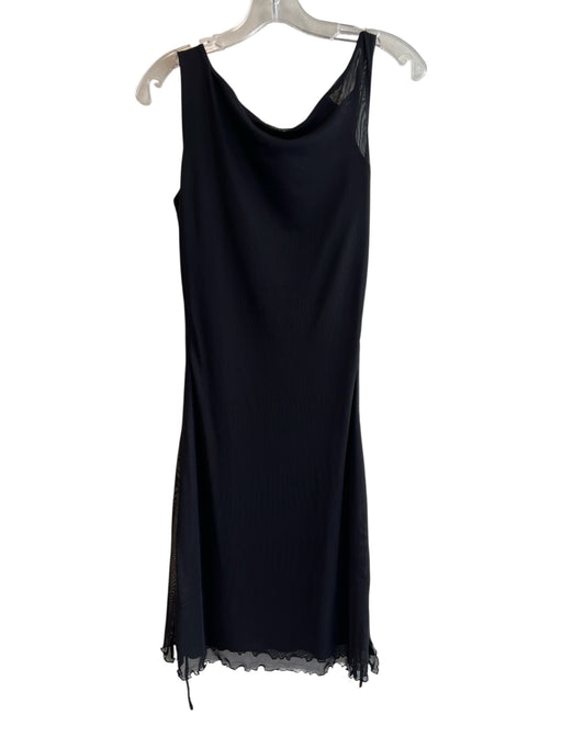 Princess Polly Size 4 Black Polyester Blend Sleeveless Sheer Overlay Dress Black / 4