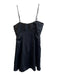Cinq a Sept Size 8 Black Nylon Blend Adjustable Spaghetti Straps Back Zip Dress Black / 8