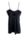 Cinq a Sept Size 8 Black Nylon Blend Adjustable Spaghetti Straps Back Zip Dress Black / 8