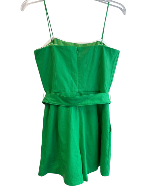 Amanda Uprichard Size Small Apple Green Viscose Strapless Belt Romper Apple Green / Small