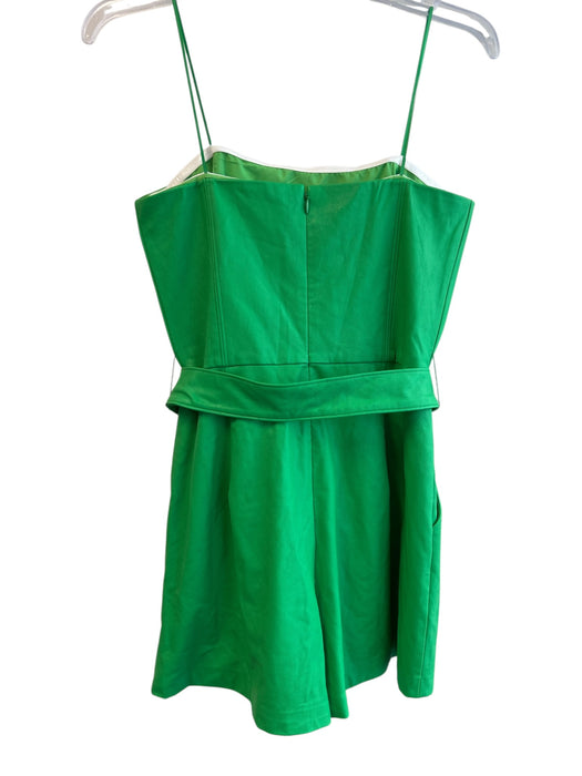 Amanda Uprichard Size Small Apple Green Viscose Strapless Belt Romper Apple Green / Small