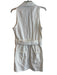 Mumu Size Medium White Cotton goldtone hardware Front Zip Belt V Neck Dress White / Medium