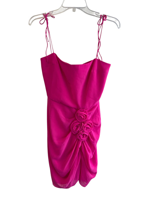 Amanda Uprichard Size Small Hot pink No Fabric Tag Rosette Applique Dress Hot pink / Small